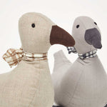 HOMESCAPES Weighted Duck Fabric Doorstop Pair