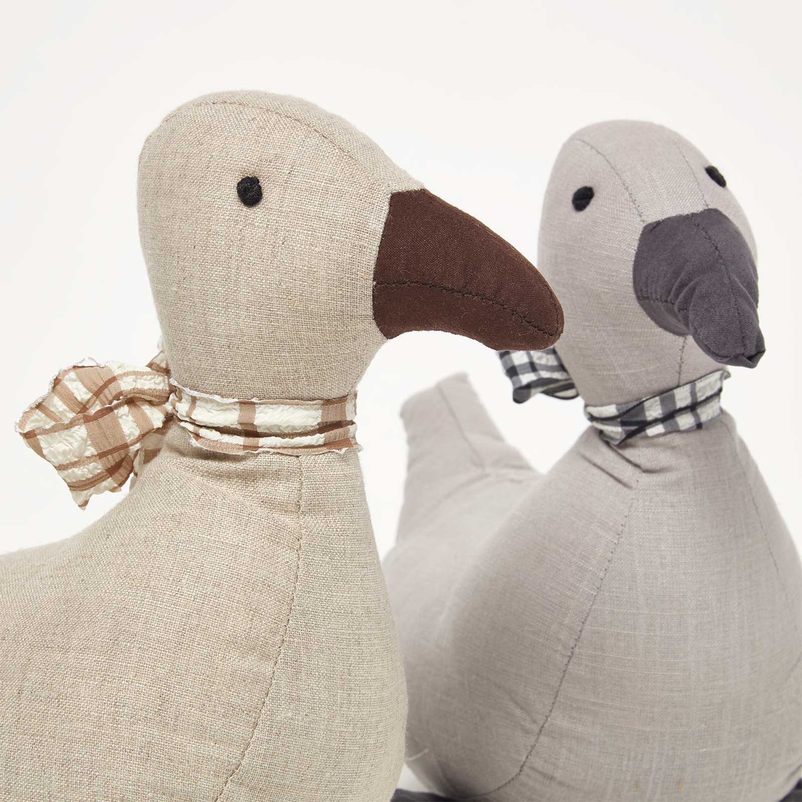 HOMESCAPES Weighted Duck Fabric Doorstop Pair