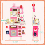 AIYAPLAY Kids Pretend Role Play Set With Realistic Lights & Sounds, Pink