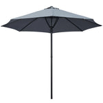 3m Garden Parasol With 8 Ribs Umbrella Sun Shade | Gray