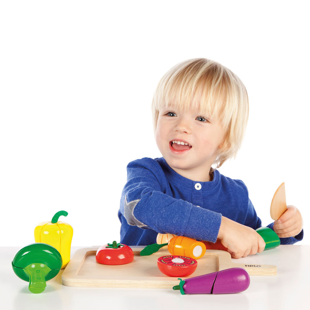 Wooden Cutting Vegetables Set - 9 Play Pieces