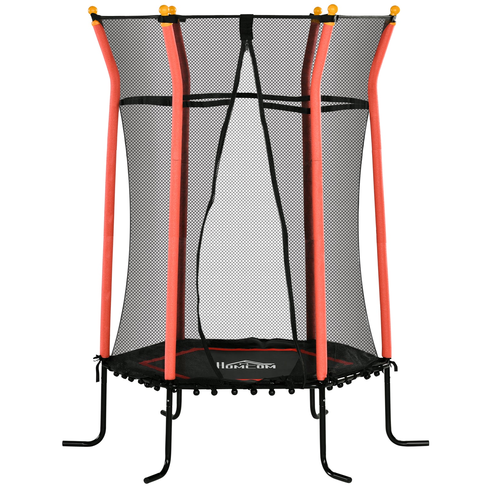5.4ft Kids Trampoline With Enclosure Indoor Outdoor For 3-10 Years | Red