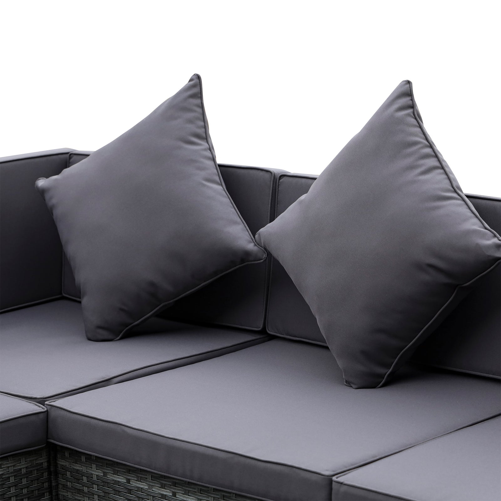 Outsunny 7 Pcs Outdoor Rattan Sofa Set Patio Sectional