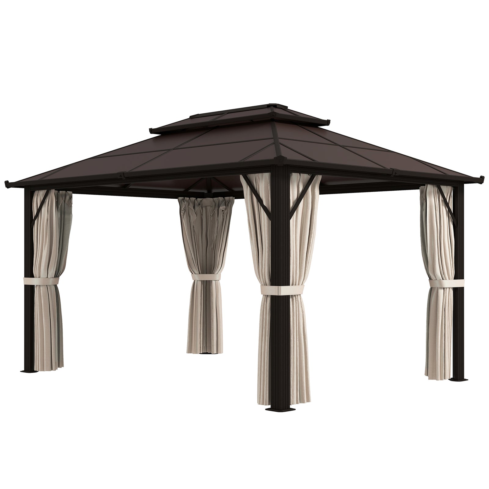 3x4m Hardtop Gazebo With Upf30+ Double Polycarbonate Roof