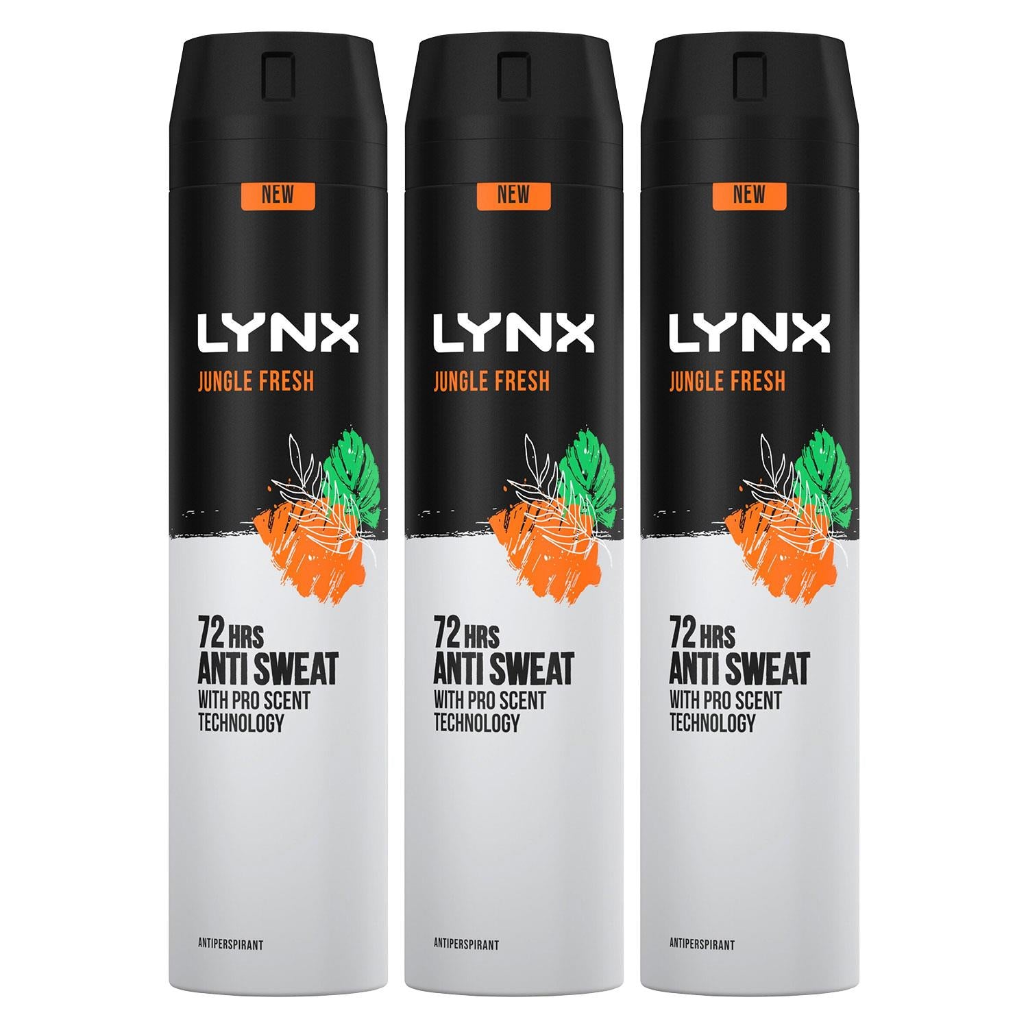 Xxl Jungle Fresh Antiperspirant 72h Sweat Protection Deodorant 250ml, 3pack