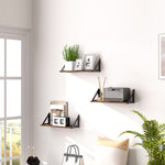 Set Of 3 Vintage Wall Shelves For Living Room