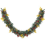 2.7m Artificial Christmas Garland Pine Cones