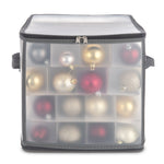 Xmas Decoration Storage Cube With Padded Dividers Grey