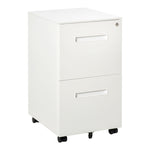 Mobile Lockable File Cabinet With Hanging File Folder | One Size | White