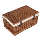 Wicker 60cm Double Steamed Rope Handled Trunk | White