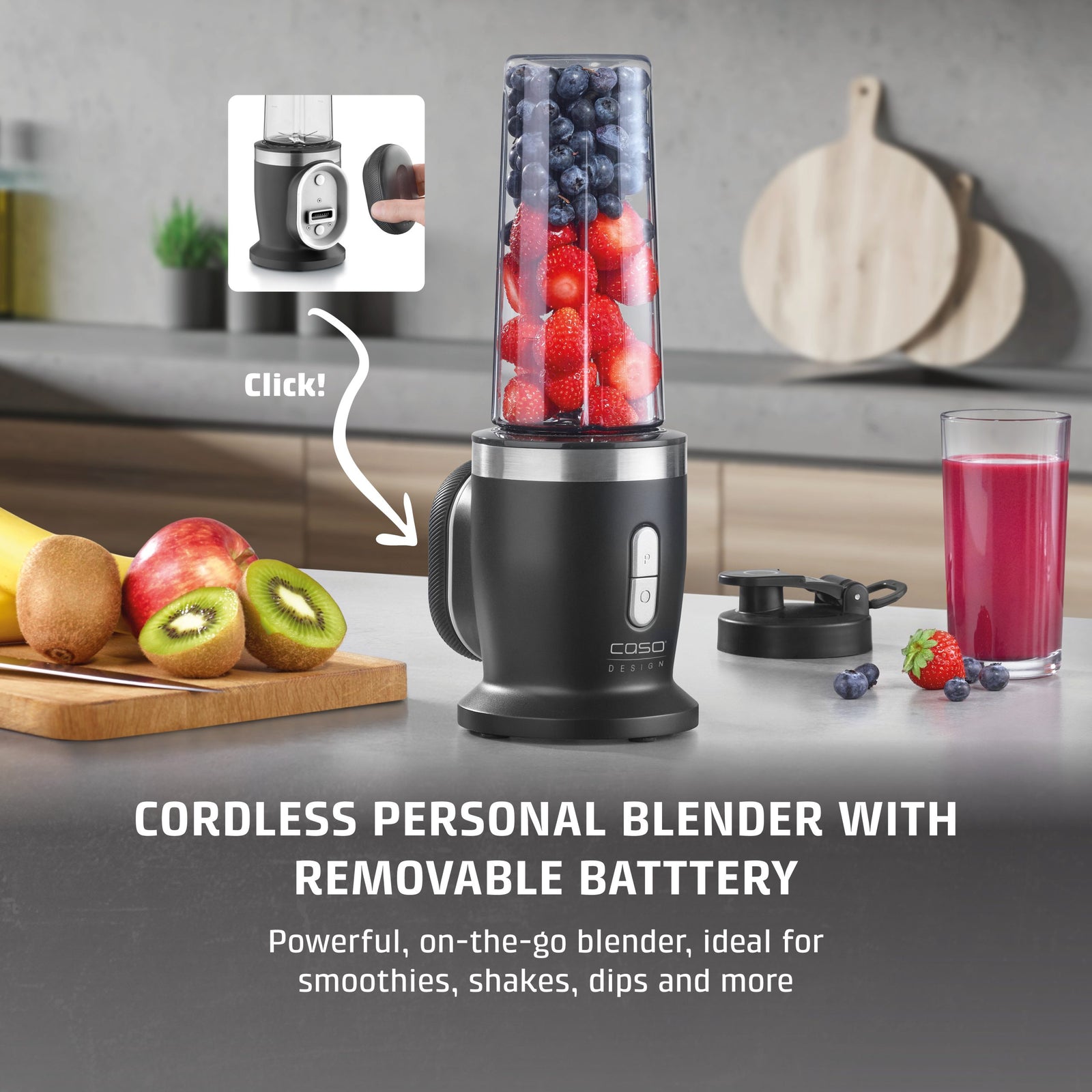 CASO Design Click & Blend Cordless Stand Blender
