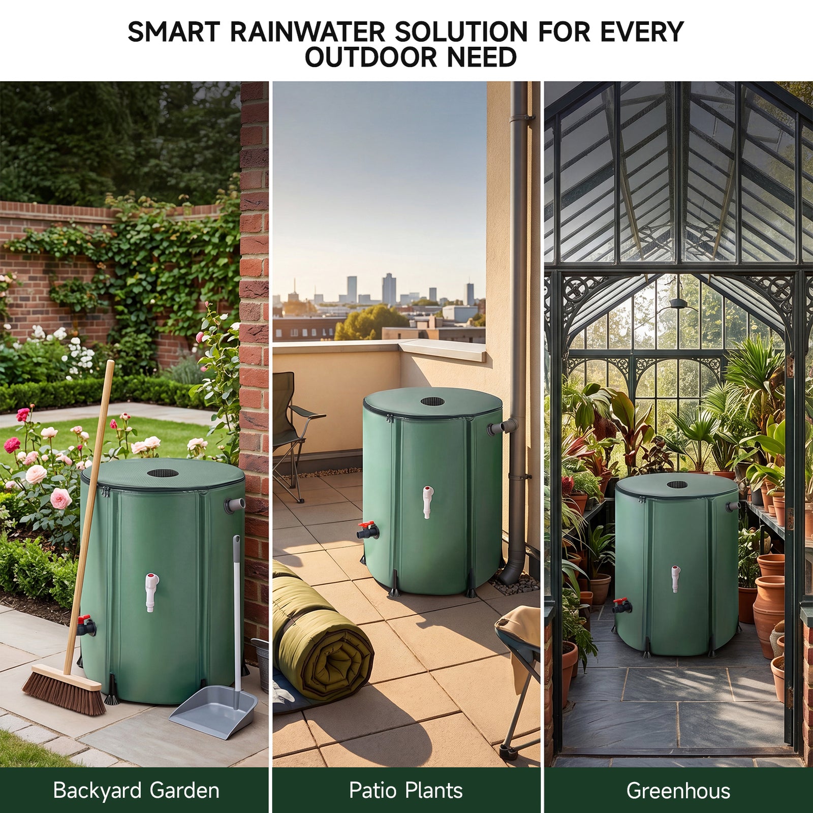 Collapsible Rain Barrel With Filter | Medium
