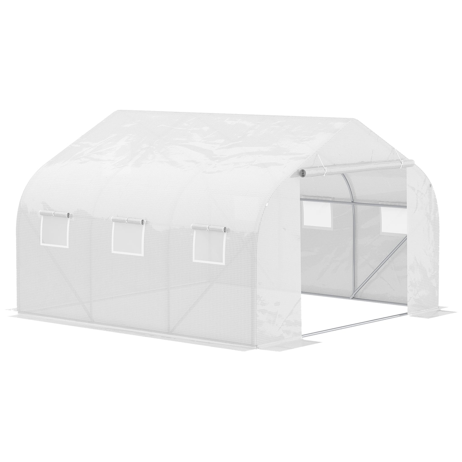Walk-in Polytunnel Greenhouse 3.5x3x2m