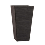 61cm Tall Textured Black Rubber Planters - Indoor Outdoor Planter | Set-of-2