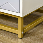 Bedside Table, Sofa Side Table W/ 2 Drawers Living Room