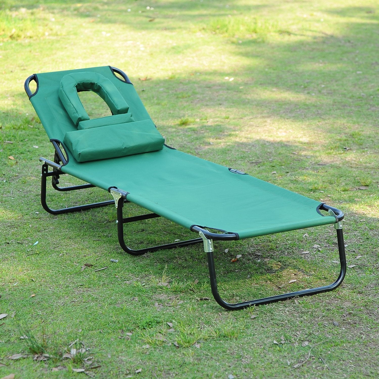 Garden Sun Lounger Folding Recliner Chair