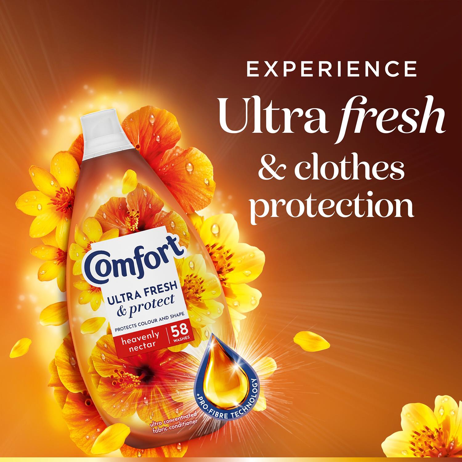Ultra Fresh&protect Fabric Conditioner Heavenly Nectar, 348washes, 870ml