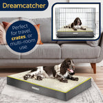 Grey Small To Xxl Dog Beds Orthopaedic Extra Large Flat Crate Pet Mattress, Removable Washable Cover | 91cm | Grey