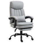 Microfibre Massage Chair Lumbar Grey