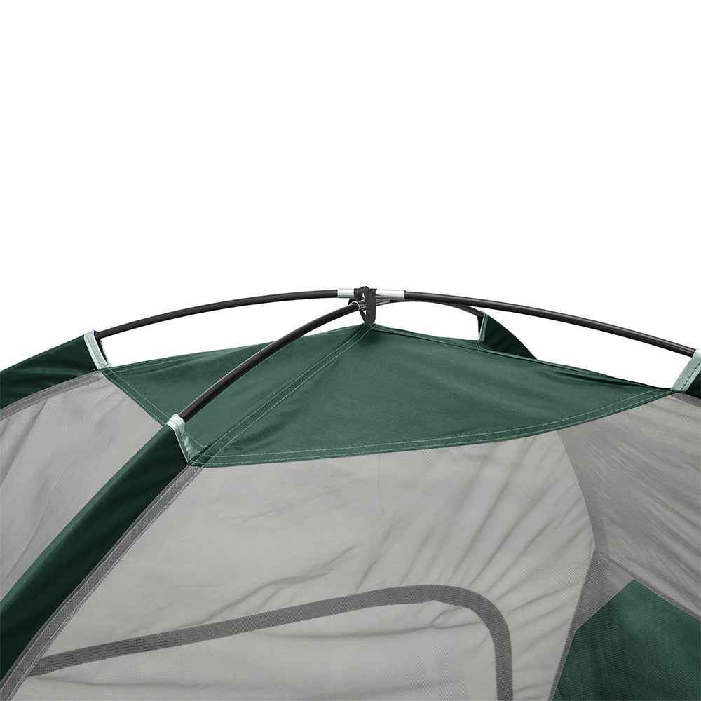 2-person Camping Tent, All-season Outdoor Tent With Aluminium Poles, Mesh Ventilation, Dual Doors, And Groundsheet | Dark Green