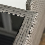 Rattan Garden Furniture Sofa Set W/ Table Chair Footrest | Gray