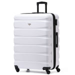 29" Large Suitcase Check-in Hold Luggage Hard Shell 4 Wheels Tsa Lock | Large | Black & White