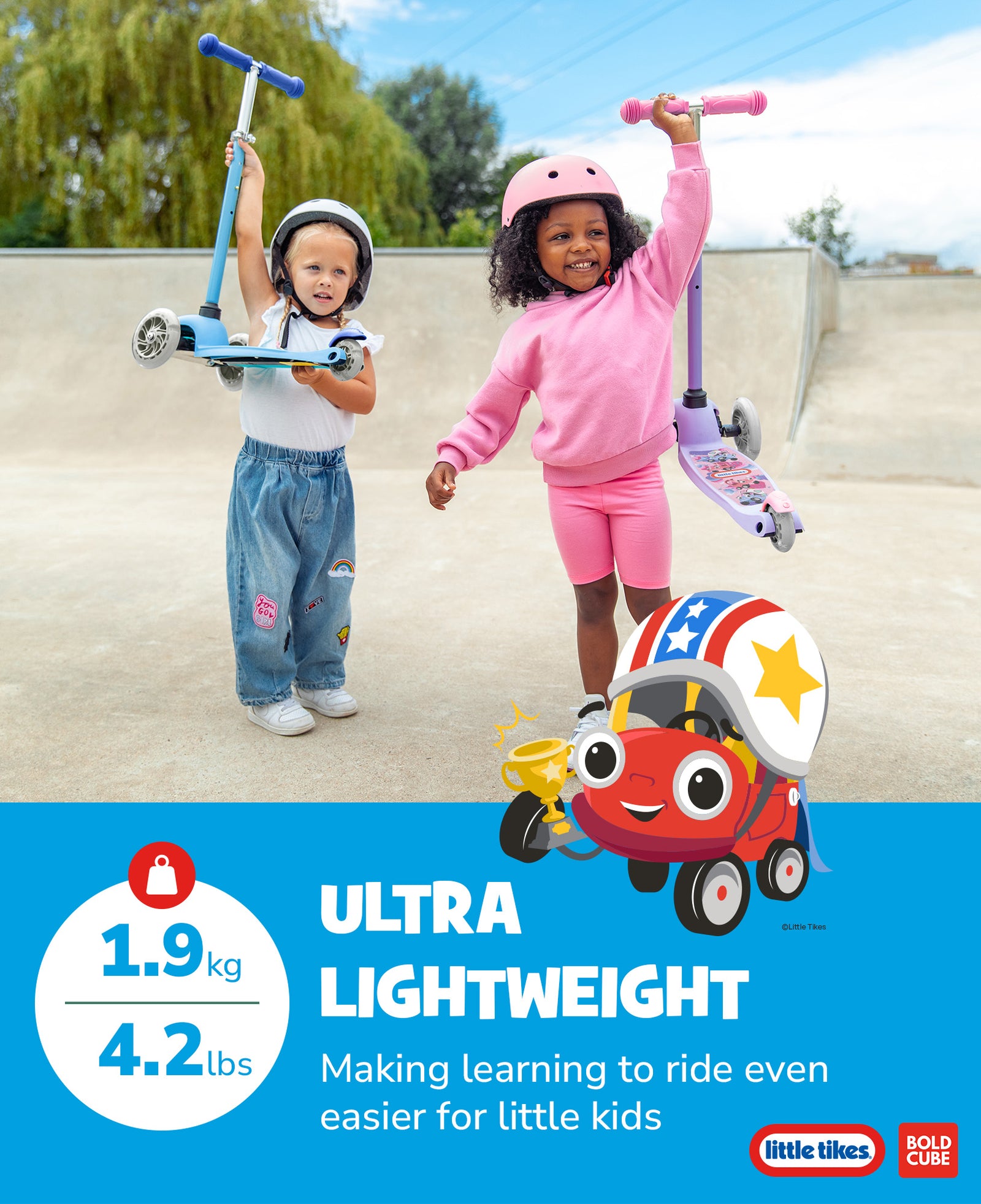 Little Tikes Kids 3 Wheel Scooter | Red