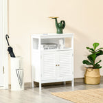 Wooden Bathroom Floor Cabinet With Door Corner Storage