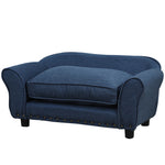 Dog Sofa Bed Pet Chair W/ Soft Cushion, For Xs And S Dogs - Blue
