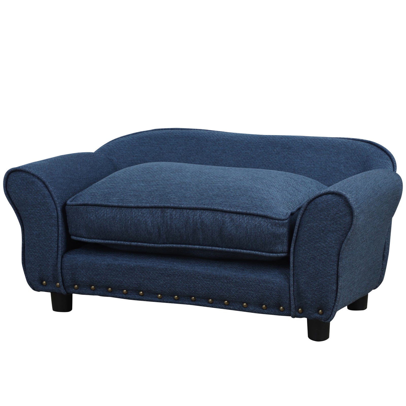 Dog Sofa Bed Pet Chair W/ Soft Cushion, For Xs And S Dogs - Blue