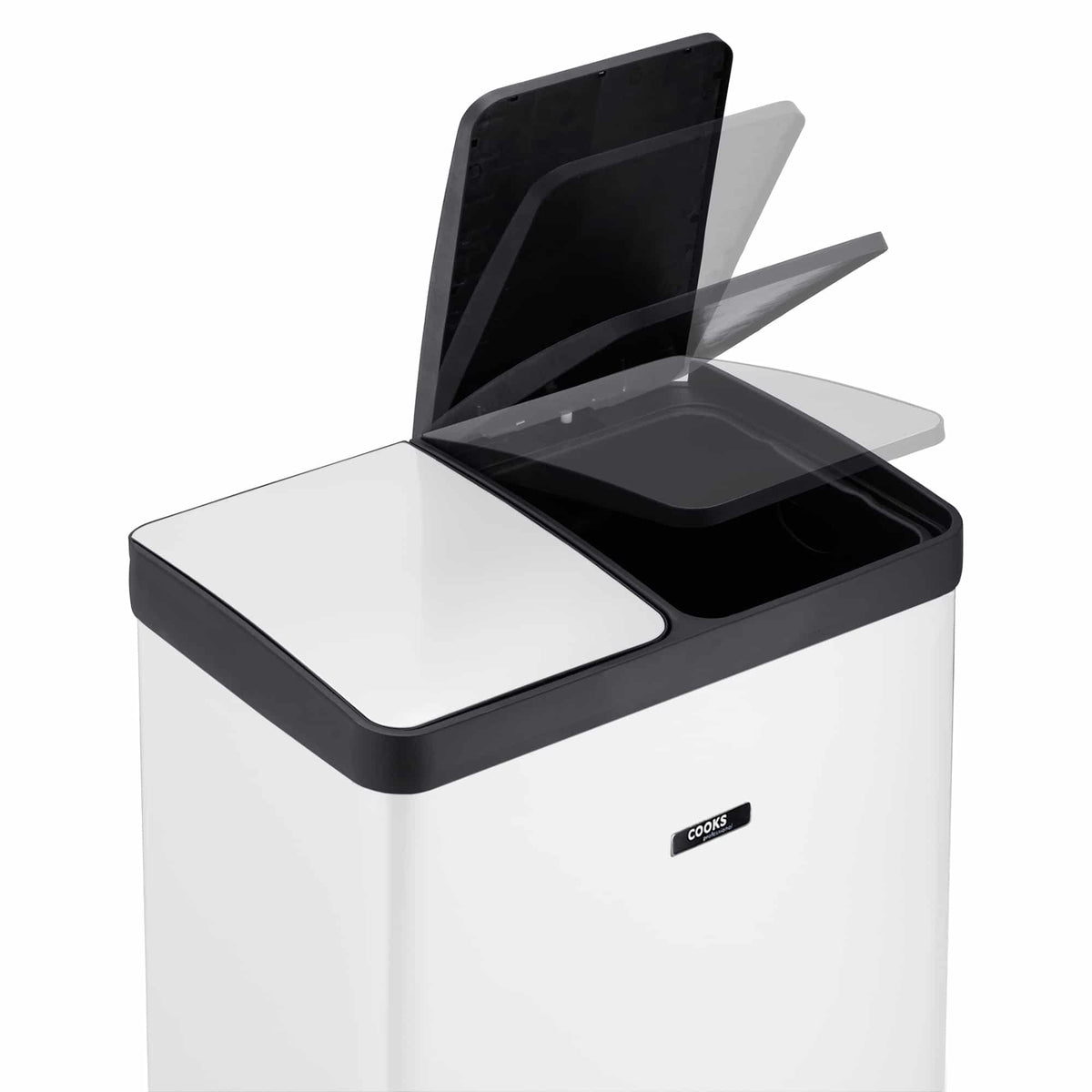 60l Dual Pedal Recycling Pedal Bin | 60l | Black