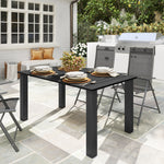 150x90cm Black Garden Dining Table