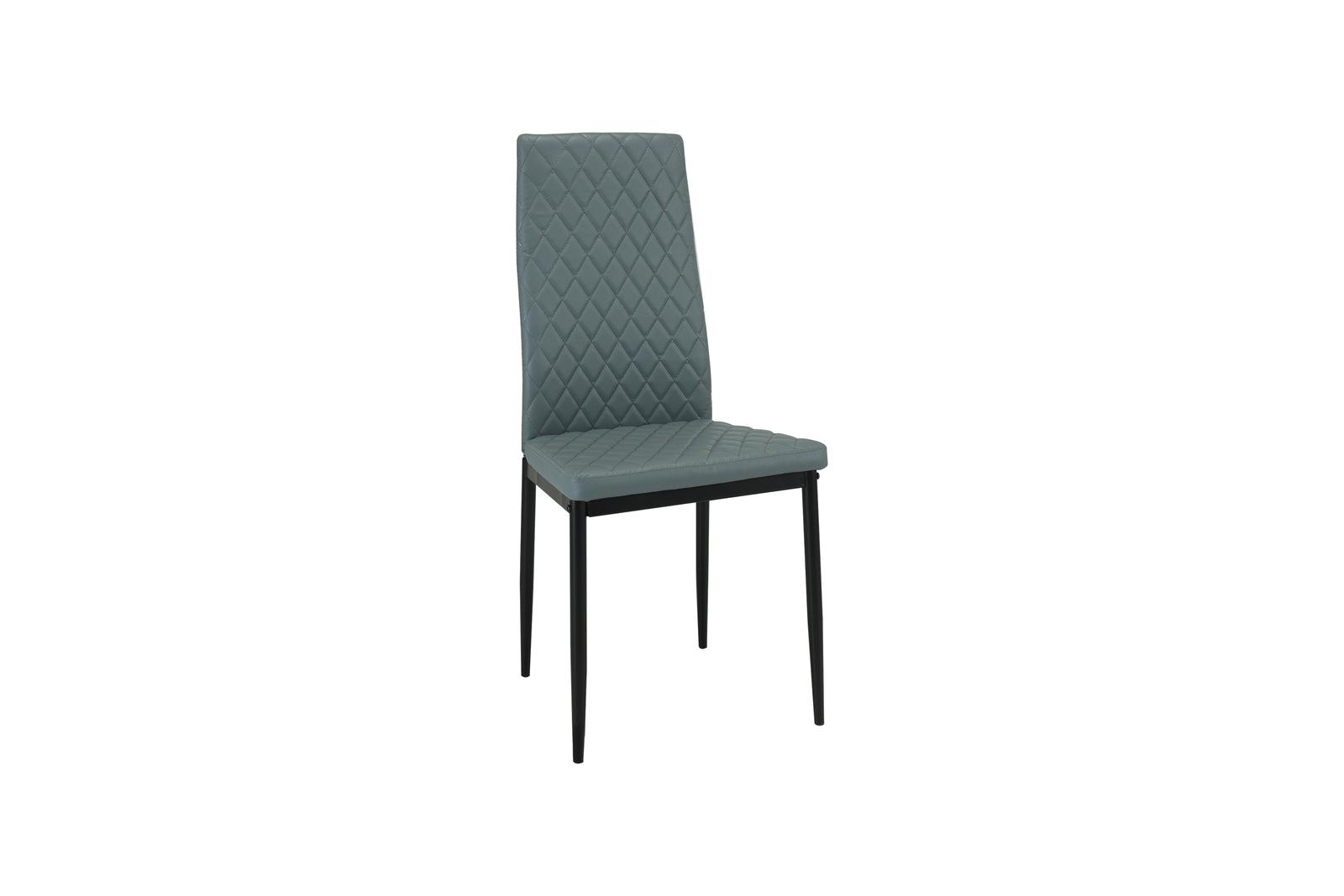 San Diego Marble Top Dining Table With Emily Leather Chairs | Grey