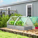 Raised Garden Bed With Cover, White And Dark Grey