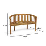 Acacia Wooden Banana Garden Bench | Natural