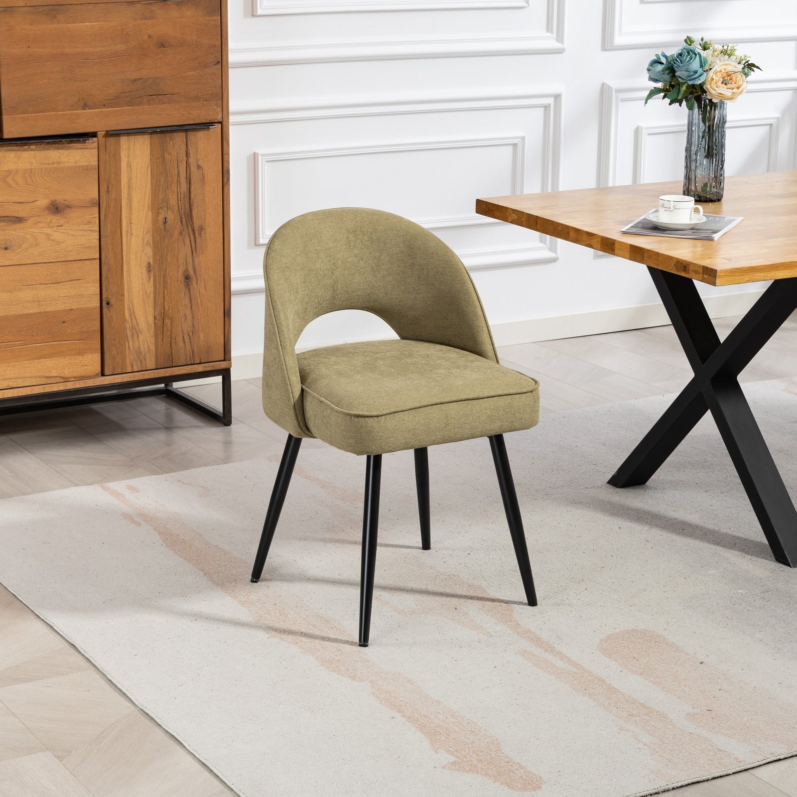 Ashley Fabric Dining Chairs - Set Of 2 | Sage Green