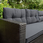 Rattan Corner Set & Cushion Storage Box | Black