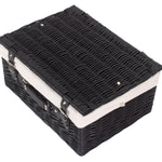 Wicker 40cm Black Hamper | White