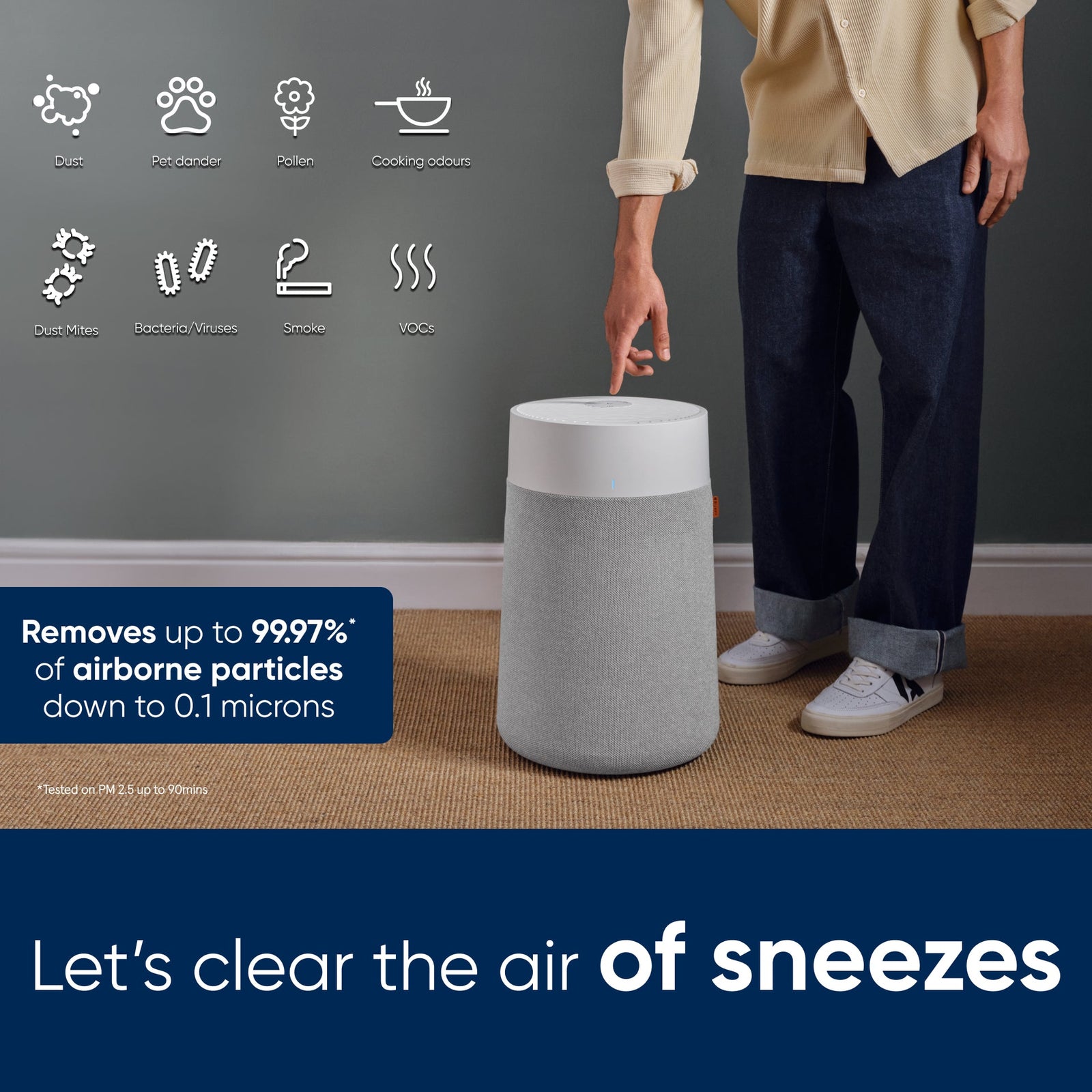 Blueair Blue Max 3350i Smart Air Purifier - For Rooms Up To 86m2