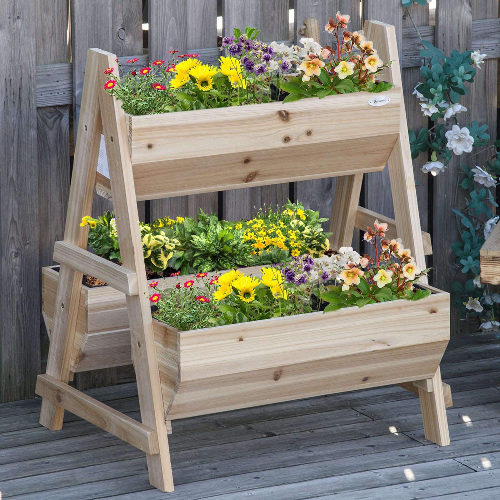 Wooden Planter Box With Drainage Holes