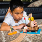 Crane Dock, Dinghy & Diver for Wooden Train Sets