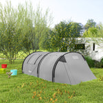 3-4 Man Tunnel Tent, 3000mm Waterproof, Large Family