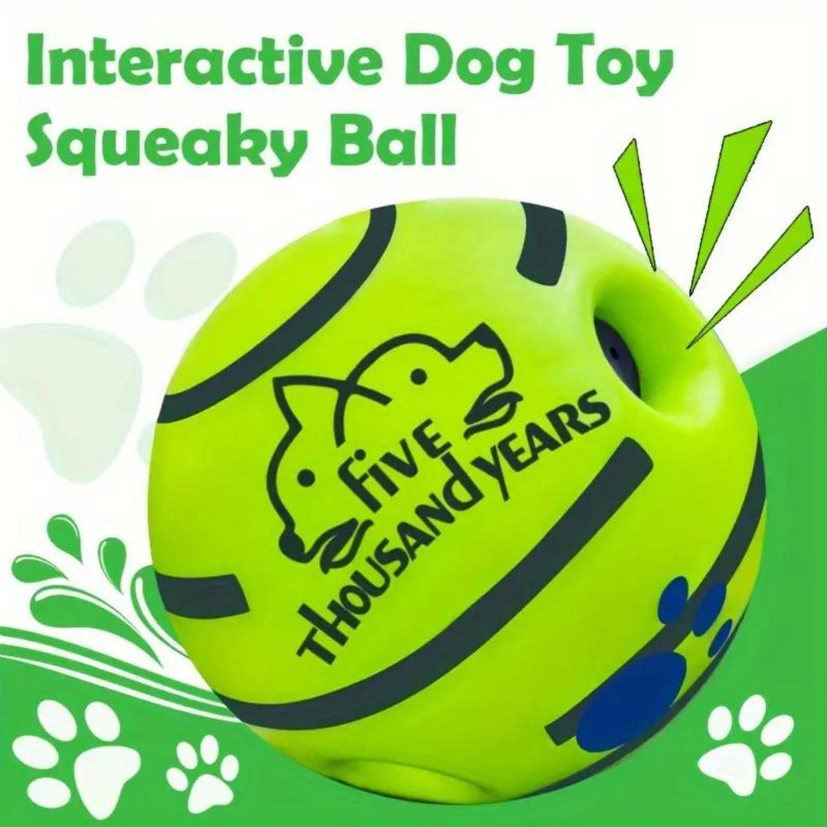 Dyzi Pet Sound Ball 8 Cm Durable Dog Toy Giggle Sounds Interactive