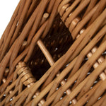 Wicker Double Steamed Vintner Storage Picnic Basket | Small | Brown