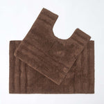 Spa Supreme Luxury Bath Mat | Bath  Pedestal Set | Chocolate