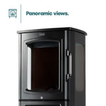 Electric Stove Fireplace 2000w Black With Flame Effect And Thermostat