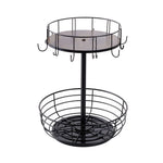 2-tier Multifunction Rotation Countertop Organizer Storage Rack