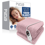 Deluxe Xl Electric Throw Heated Double Over Electric Blanket Soft Fleece 9 Heat & 12 Timer Settings | XL | Pink