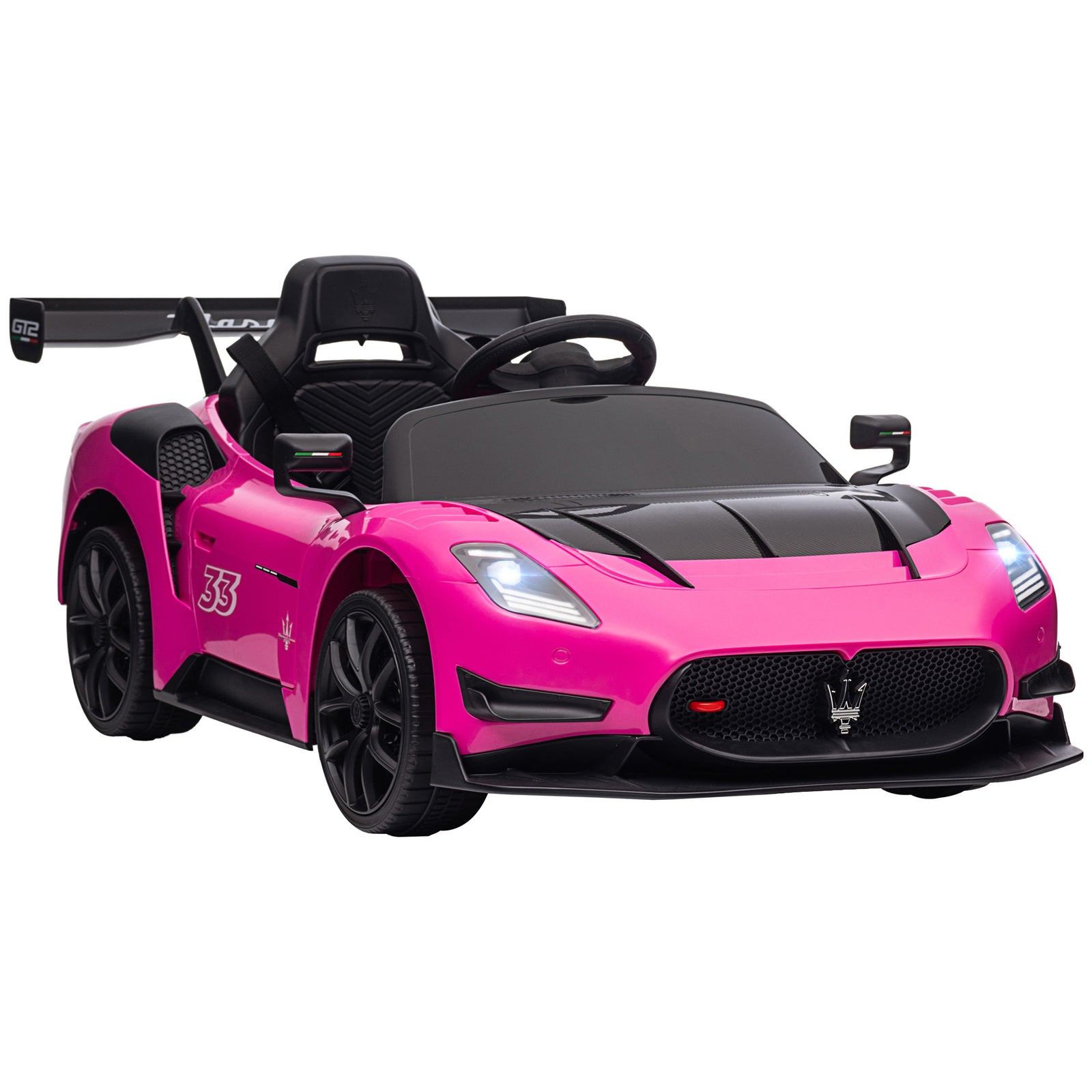 Maserati Gt2 Licensed 12v Electric Ride On Car W/ Remote | Pink
