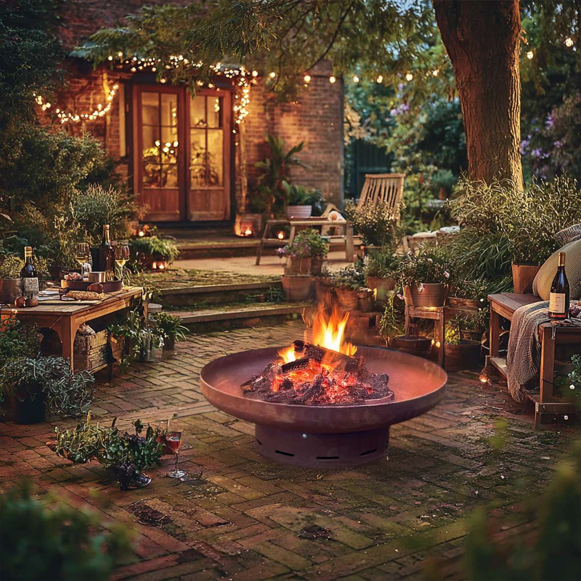Pre-rusted Metal Corten Steel Round Firepit